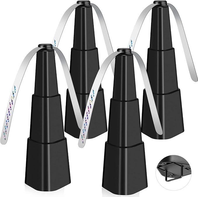 Fretech Fly Fans for Tables 4 Pack - Portable Automatic Picnic Table Food Repellent Fans Spinner for Restaurant, Party, Home