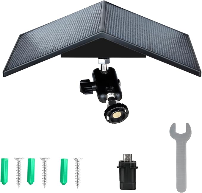 Solar Panel for Blink Camera Outdoor 4 (4th Gen) /2K+/3rd Gen/XT/XT2, Perfect View Angle for Wireless Blink Camera, (Black),(Camera Not Included)