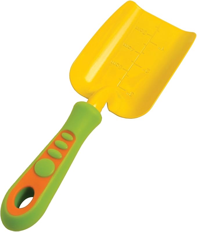 Curious Gardener 12 Piece Gardening Tool Set for Kids Ages 4-8 Years - Grower's Set - Includes Trowel, Shovel, Shears, 3 Nursery Pots, 3 Markers, and 2 Marker Sticker Sheets