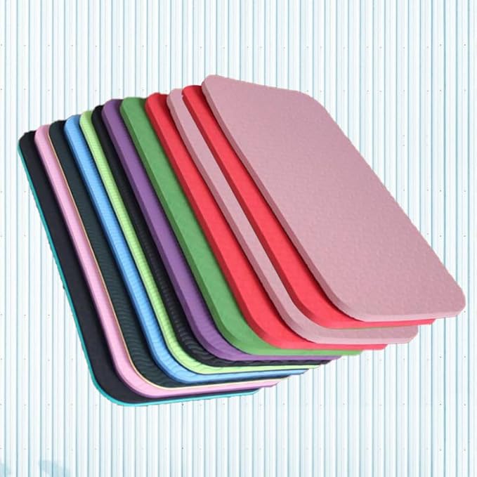 BESPORTBLE Exercise Kneeling Pad - Thick Tpe Knee Cushion for Yoga and Pilates Floor Workouts 13.38 X 6.69 X 0.23 Inch 12 Pieces Random Colors