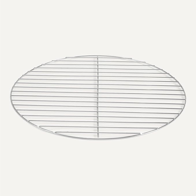 Amazon Basics Replacement Cooking Grate for 16 Inch Charcoal Grill, Round Chromed Iron Steel Grilling Rack Grid, 14.7 inch, 2-Pack, Silver