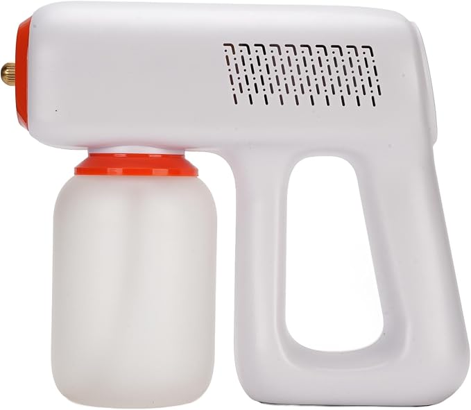 Handheld Cordless Sprayer Efficient Quiet 1200mAh Rechargeable Electric Fogger for House Office Gym Garden ABS White