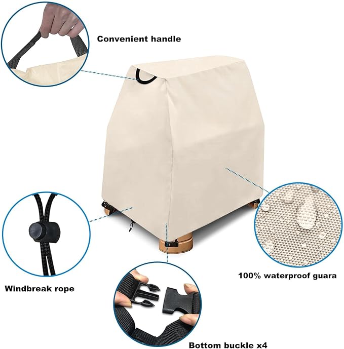 AKEfit Kids Water Table Cover Fits Rain Showers Splash Pond Water Table for Toddlers, Waterproof Dustproof Outdoor Toys Cover, Beige