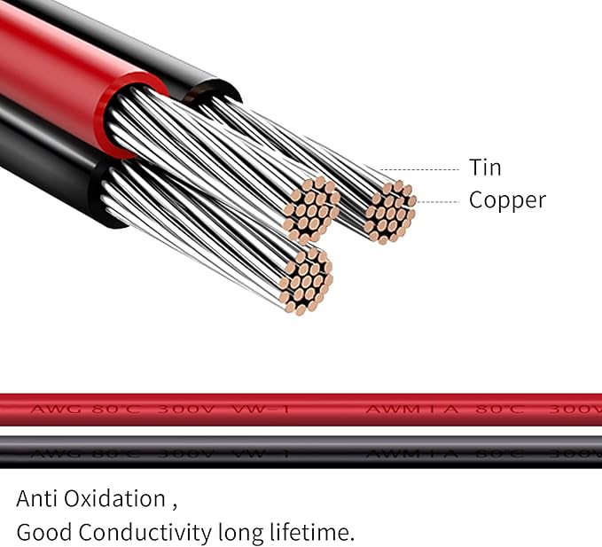 Solar Charge Cable Solar Connector to XT60i Adapter Connector Connecting Solar Panel XT60i-F Extension Cable 12AWG Cable Compatible for EcoFlow Solar Generator Power Station 5m(16.4FT)