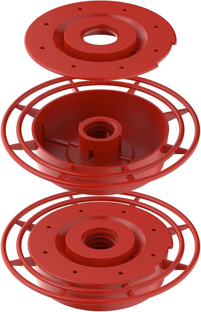 Hummingbird Feeder Replacement Base Compatible with Best-1 Hummingbird Feeders Replacement Bottom Plastic Outdoors Feeder Bottom 8-Port Water Feeder Parts, 2 Pack