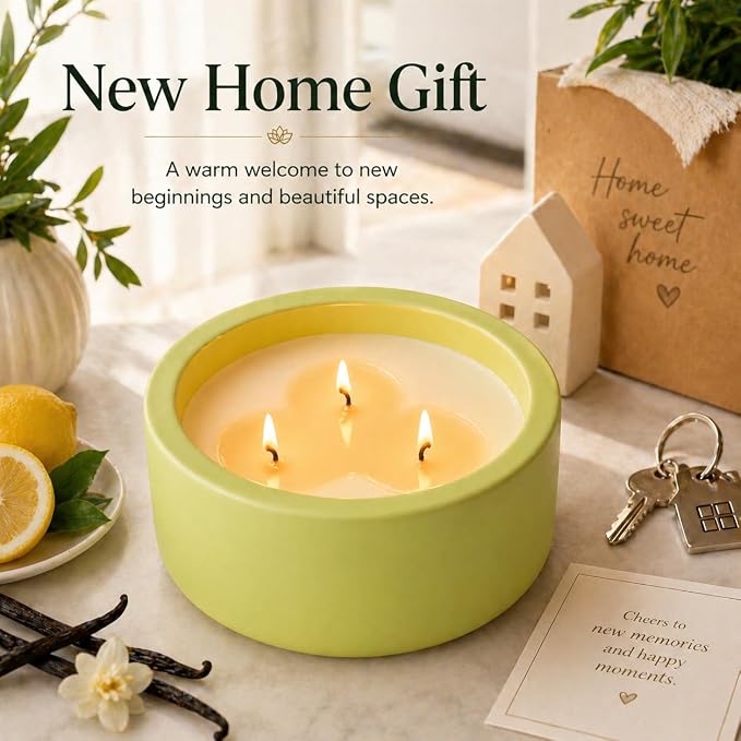 Scented Candles for Home Scented, Non Toxic Soy Candle for Women & Men, Matte Ceramic Jar Perfect Luxury Home Fragrance, Elegant Décor & Gift