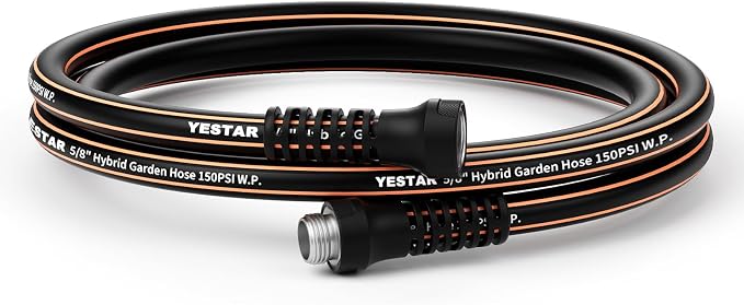 Garden Hose 5ft,Water Hose Heavy Duty,Flexible and Durable, Lightweight Hybrid Hose with Swivel Handle,Leakproof Hose Male to Female Fittings