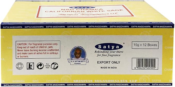 California White Sage Incense Sticks and Incense Stick Holder Bundle Insence Insense Satya