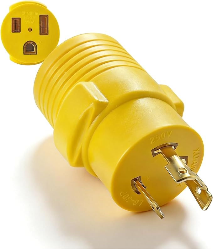 240V Generator Welder Adapter,ETL Listed, NEMA L6-30P to 6-50R Welder Adapter Cord, 30A to 50A Heavy-Duty Adapter, 3-Prong Locking Male to 3-Prong Female, for Welder Dryer EV Charger