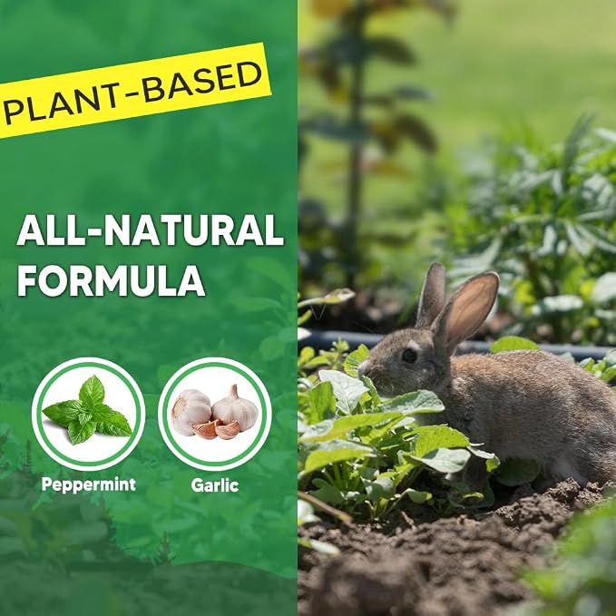 LAQDECDV Deer Repellent, Rabbit Repellent Outdoor, Bunny Repellents for Plant, Deer Repellant for Garden, Rabbits Deterrent for Yard, Keep Deer Away from Flowers/Trees-8P