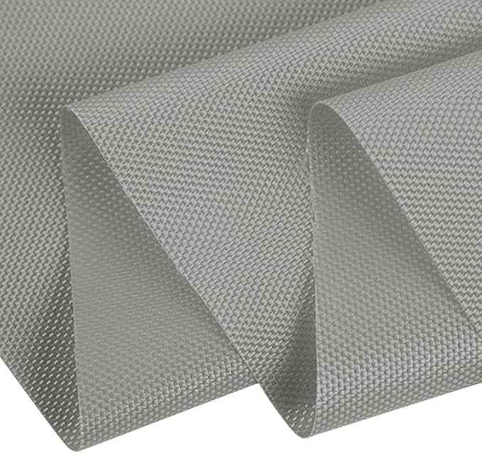 Waterproof Canvas Fabric by The Yard 58" W 600D Upholstery Polyester Material Indoor Outdoor Water Resistant Fabric for Chair Cushion Furniture Cover Sewing DIY Cloth, 2 Yards Silver