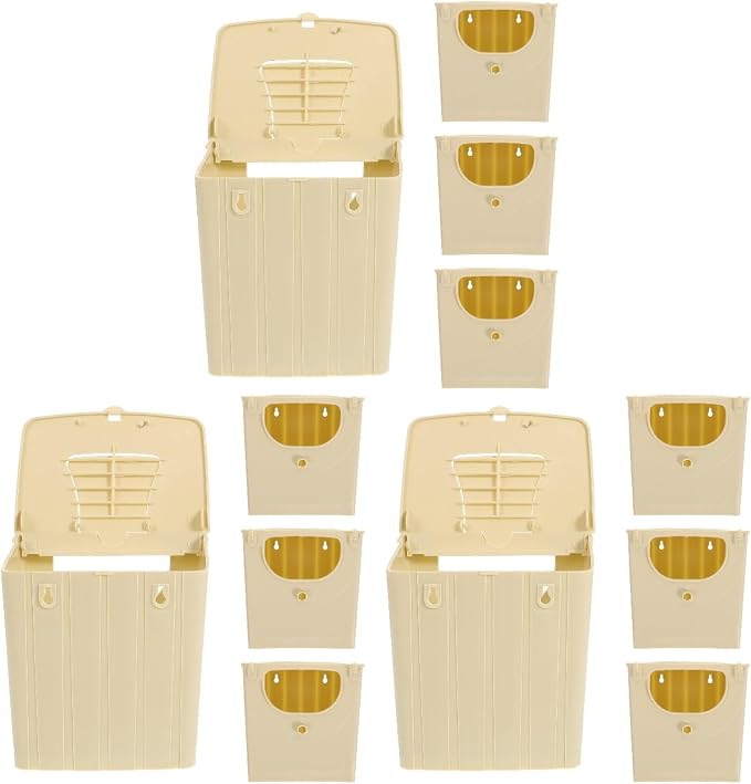 Balacoo 12 Pcs Plastic Bird Nest Box, Bird Breeding Box with Hooks for Birdcage Hanging - Squirrel Nesting House for Finch, Parrot, Budgie, Parakeets Cockatiels - Parrot Supplies | Professional Parakeet Breeding House with Perch, Hanging Nesting House ...