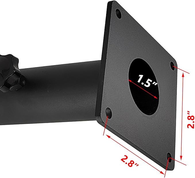 Patio Umbrella Base Heavy Duty Umbrella Holder Outdoor Umbrella Base Stand Mount Double Hand-Turn Knob for Deck,Patio, Dock,Boat,Courtyard Balcony,Garden,Pontoons,Picnic Table