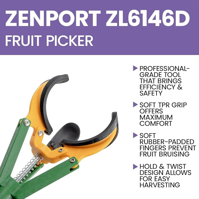 Zenport ZL6146D Fixed Length Fruit Picket, 28-Inch - 8 Pack
