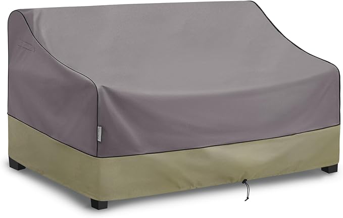 KylinLucky Heavy Duty Patio Sofa Cover 79 x 37 x 35 inches, Waterproof 3-Seater Outdoor Couch Cover for Loveseat & Bench with Air Vents, All-Weather Black Furniture Protector