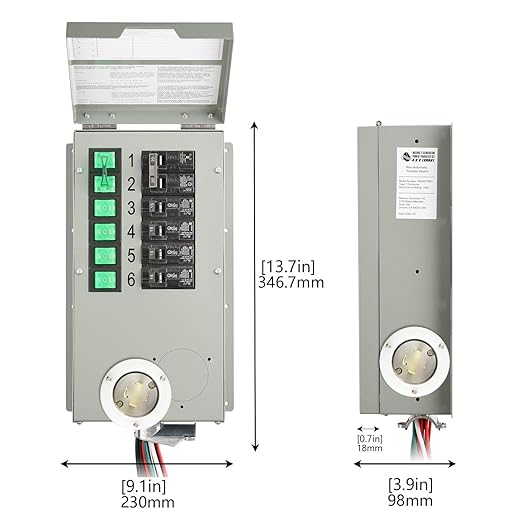 Nature's Generator Transfer Switch 6-Circuits 120/240V 30A Non-Automatic Power Transfer Kit