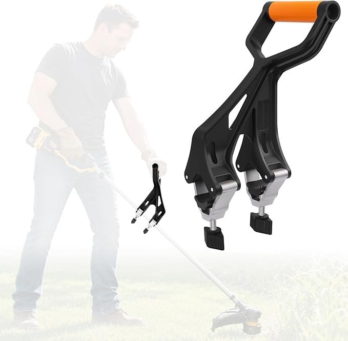 KJX Upgraded Shovel Handle Extension, Ergonomic Weed Trimmer Handle Replacement, Back Saver Attachment Universal Fit for Weed Trimmers, Rakes, String Trimmers, Shovels and More Yard Tools