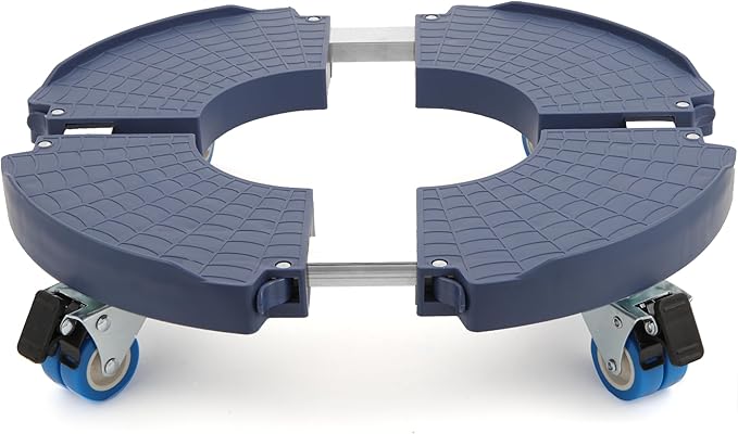 W B D WEIBIDA 2 Pack Plant Roller with Wheels Heavy Duty 440 Pounds, Size-Adjustable Rolling Planter Base with Casters, Round Dolly Cart for Potted Plant, Trash Can and Tiered Planters