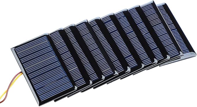 SUNYIMA 10Pcs 5V 60mA Mini Polycrystalline Solar Panels Cells 68mmx37mm/2.67"x1.45" for DIY Solar Cells Projects Toys