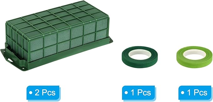 PATIKIL Floral Foam Cage Flower Holder, 4 Pcs Rectangle 12x5x3 Inch Cage Floral Foam for Flower Arrangement Table Centerpiece