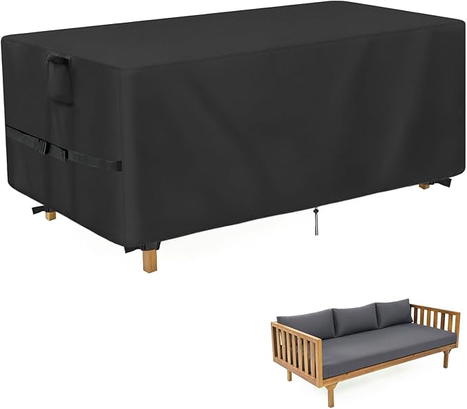 Outdoor Patio Daybed Cover, 68 Inch Waterproof Paito Sofa Cover, Furniture Covers for Outdoor Seating for Winter - 68 x 33 x 24 Inch,Black