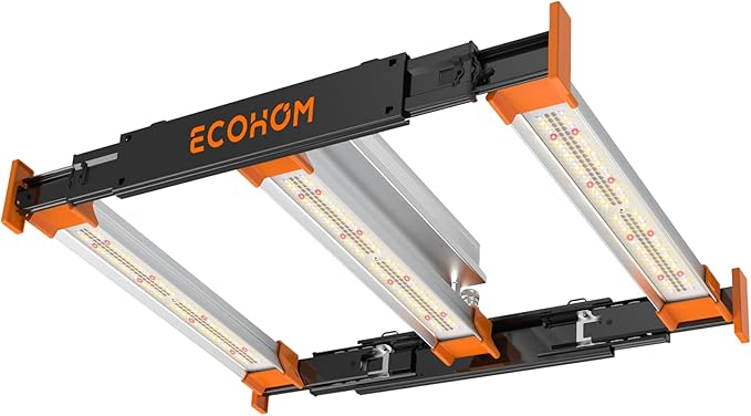 ECOHOM Bar 100W LED Grow Light, Full Spectrum, Dimmable, Daisy Chain, High PPFD, 2x2/3x3ft Coverage, for Indoor Plants Seed Starting, Vegs and Bloom, Retractable, Pro Lamp for Grow Tent Commercial Use