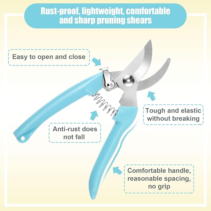 Amylove 24 Pcs Garden Flower Shears Pruning Scissors Valentine Heavy Duty Plant Scissor Garden Clippers Hand Bypass Pruner for Gardening Plants Hedge Tree Cutting Miniature Bonsai Modeling(Multicolor)