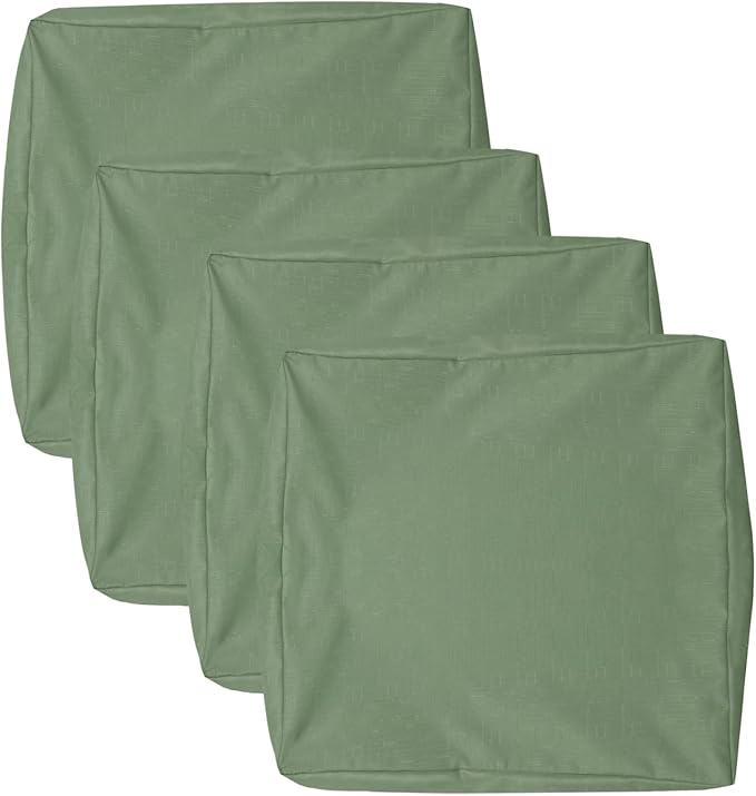 Patio Seat Cushion Covers,Washable Slip Covers Replacement,Waterproof Outdoor Furniture Chair Cushion Pillow Seat Cover for Couch,Garden,Sofa,Sage Green,22"×20"×4"(4 Covers Only)
