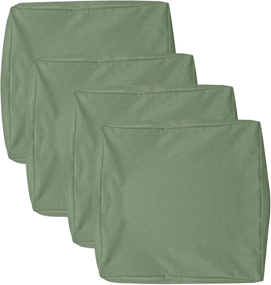 Patio Seat Cushion Covers,Washable Slip Covers Replacement,Waterproof Outdoor Furniture Chair Cushion Pillow Seat Cover for Couch,Garden,Sofa,Sage Green,22"×22"×4"(4 Covers Only)