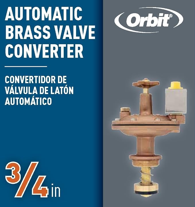 2-Pack Orbit 57034 3/4" Brass Automatic Converter Sprinkler Valve with Flow Control