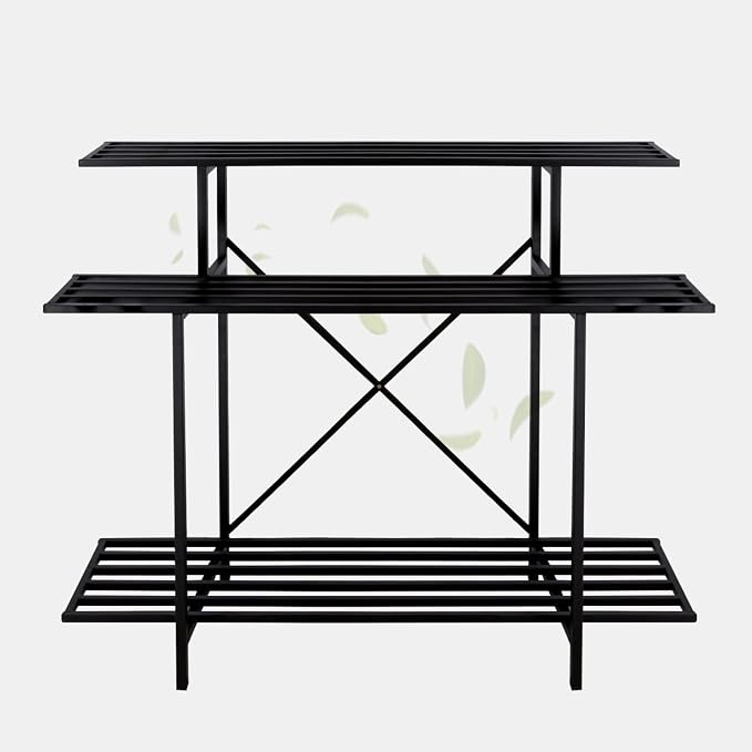 Zhongma 3 Tier Heavy Duty Plant Stand (L45.67 x W17.32 x H39.37)