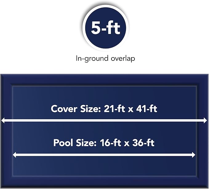 Blue Wave 8-Year 16-ft x 36-ft Rectangular In Ground Pool Winter Cover