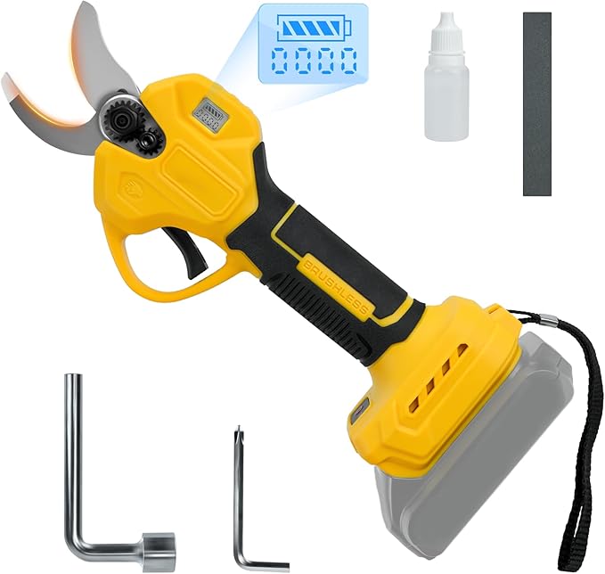 Cordless Pruning Shears for Dewalt 20V Battery, Brushless Electric Pruning Shears with LCD&SK5 Blades, 1.2"(30mm) Cutting Diameter Cutting for Gardening Tree Pruning(No Battery)