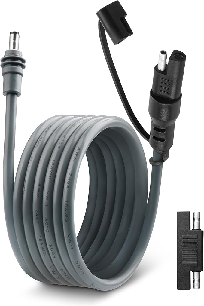 SAE to DC Power Cable for Starlink Mini - Waterproof 10FT 18AWG Quick Connect Disconnect Wire Compatible with Starlink Mini DC 5521 Port - with Polarity Reverse Adapter for RV Solar Panel Battery