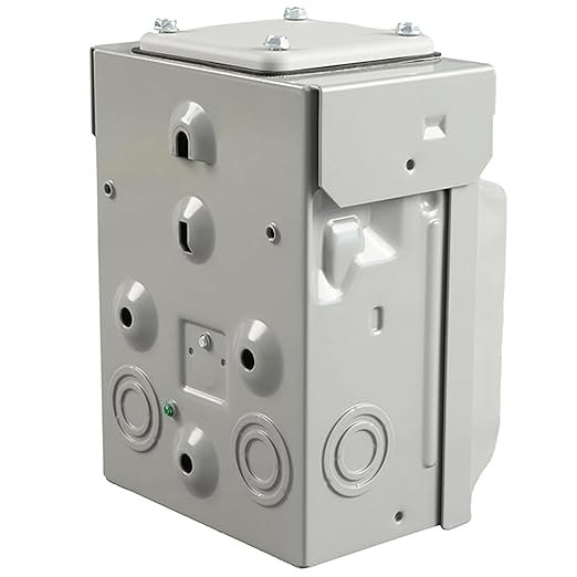 15 Amp WRTR GFCI with Pullout Switches Power Outlet Box 125 Volt, Heavy Duty Lockable Weatherproof Electrical Panel, Outdoor Receptacle for EV Generator Trailer Motorhome, ETL Listed, HDS2-015