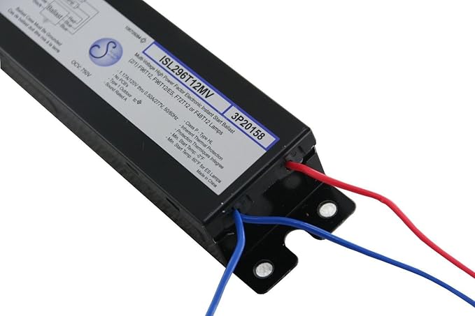 Robertson 2P20158 ISL296T12MV Pak of 10 Fluorescent eBallasts for 2 F96T12 Lamps, Instant Start, 120-277Vac, 50-60Hz, NBF, HPF, (for HO lamp Applications The Recommended Ballast is The PSB296T12HOMV)