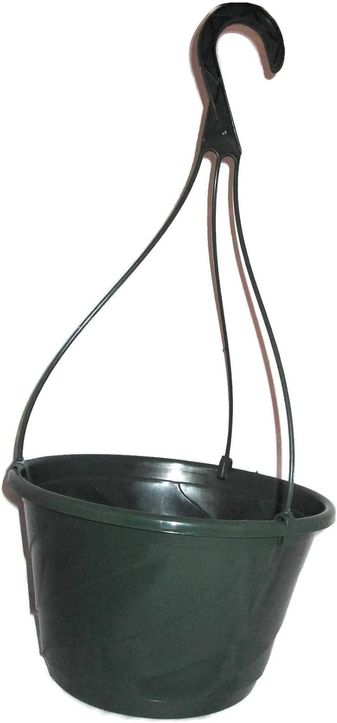 10" Diameter Contempo Swirl Hanging Basket, Green or White (5, greenq)