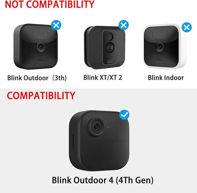 4W Solar Panel Charging Compatible with Blink 4th Gen(Type-C) Outdoor Camera,with 13.1ft Waterproof Charging Cable, IP65 Weatherproof,Includes Secure Wall Mount