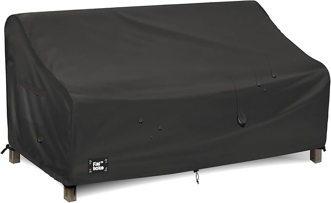 2-Seater Outdoor Couch Cover,60" Wx38 Dx35 H Patio Loveseat Cover,100% Waterproof Heavy Duty Patio Sofa Covers,Patio Furniture Covers,Black