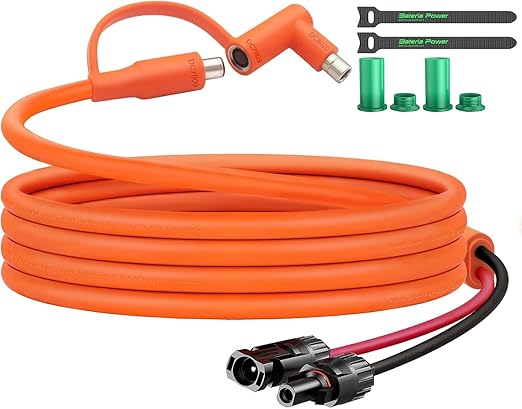 6FT Solar Connector to 8mm Adapter Cable with DC8020/7909 Compatible with BLUETTI, Yeti, Anker, Jackery Portable Power Station for Camping, RV, Emergency Use