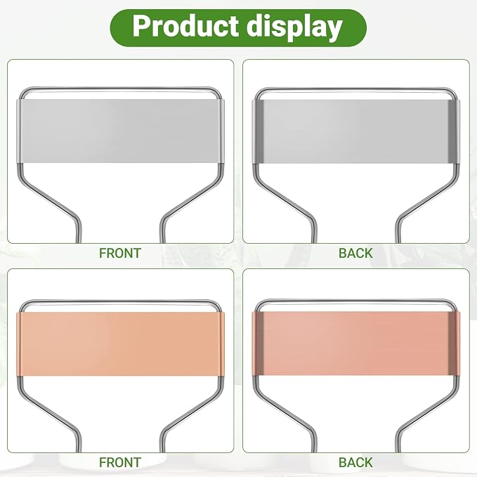 80 Pcs 10" High Plant Labels, Include 40 Copper Metal Plant Tags and 40 Weatherproof Garden Aluminum Markers Bulk with Marker Pen Reusable Seedling Sign Nursery Tag for Outdoor Herb Vegetable Flower