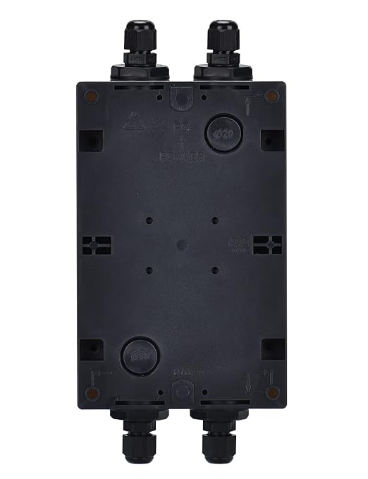 DIHOOL Solar Disconnect Switch,32 Amp DC1200V 4P Isolator,IP66 Outdoor,Cable Glands for 7-13 AWG Wire