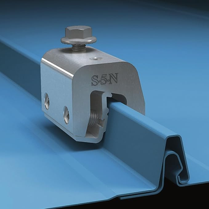 Radiant Solutions Company S5N Roof Clamp, 5-Pack for Standing Seam Metal Roof Clamps, Ideal for Heat Cable, Heat Tape, Solar Panel, Snow Guard Attachment, Made in USA