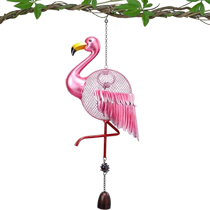 Yinns Bird Feeders - Squirrel Proof Wild Bird Feeder for Outside, Flamingos Shaped Birdfeeders, Metal Hanging Bird Feeder for Garden Patio Yard Decor