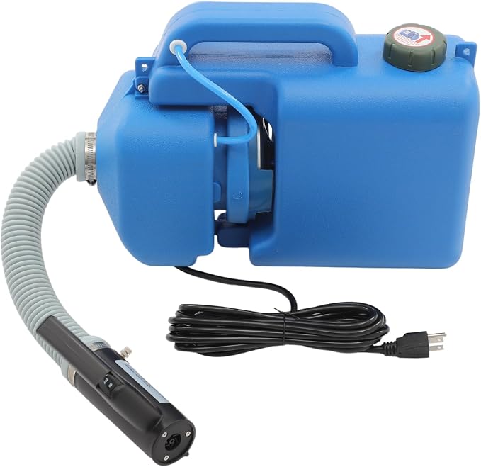 1200W Electric ULV Fogger Machine, 8L(2Gal) Portable Electric Atomizer Ultra Low Volume Sprayer with 16.4ft Cord & Adjustable Nozzle, for Home Indoor Outdoor Garden Lawn Plant Protection, Cleaning