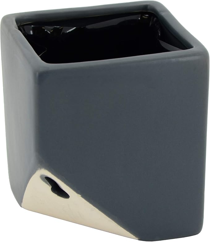 Arcadia Garden Products WP18 Small Cube Wall Planter 3-Pack Gray, Dark Grey