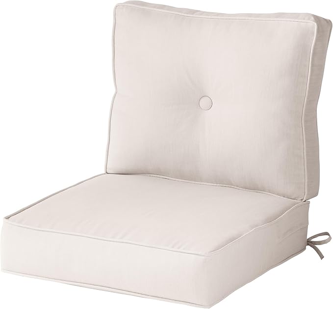 Outdoor 2-Piece Sunbrella Premium Deep Seat Cushion Set, Cast Pumice