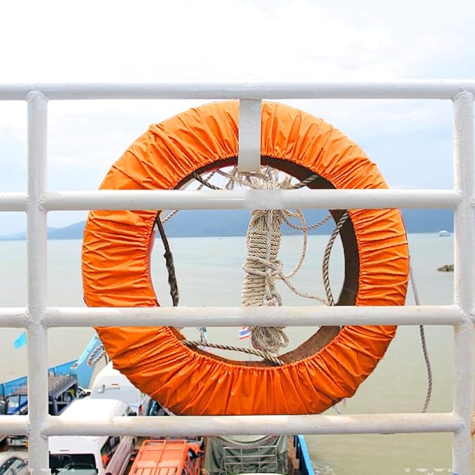 Boat Ring Life Buoy Cover - Swimming Pool Lifebuoy Protective Sleeves from Scuffs & Scratches Accessories, 37" Diameter