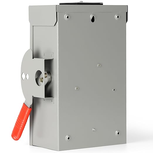 100A Generator Transfer Switch for Home Backup Power, Manual Double Throw Safety Switch 120V/240V, NEMA 3R Outdoor Enclosure, Designed for Residential Generator Use