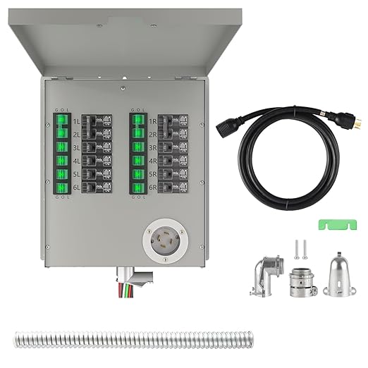 Nature's Generator Transfer Switch12-Circuits 120/240V 30A Non-Automatic Power Transfer Kit UL Approved